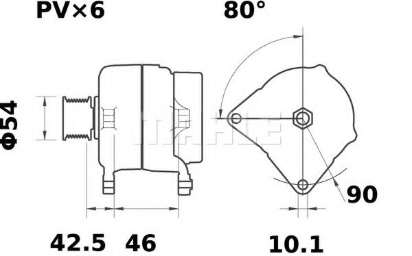 MAHLE ORIGINAL MG 551 Alternator